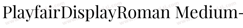 PlayfairDisplayRoman Medium字体转换
